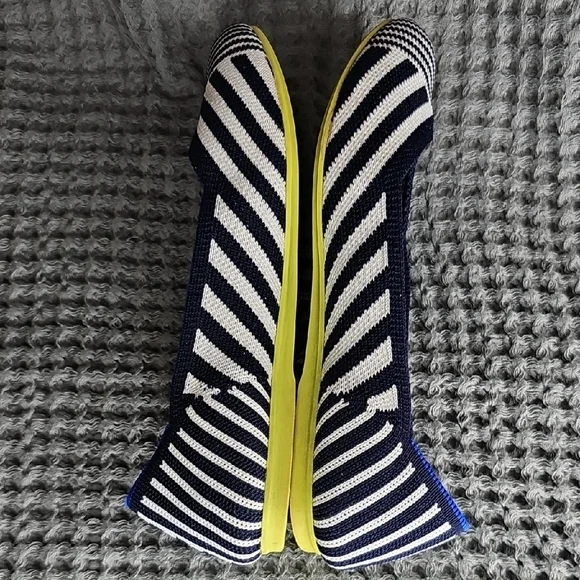 Rothy's Women's Blue and White Striped mixed striped ballet flat - Picture 4 of 8